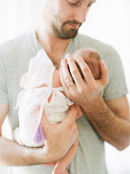 Dreamy white girl's nursery and newborn photos in Los Angeles