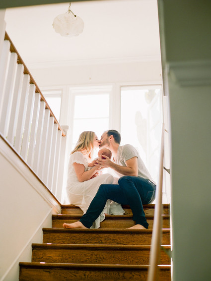 Dreamy white girl's nursery and newborn photos in Los Angeles