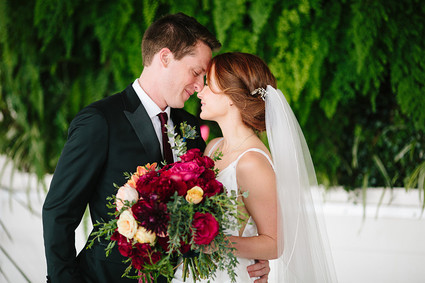 modern fall garden wedding