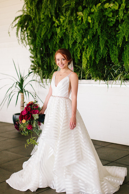 modern fall garden wedding