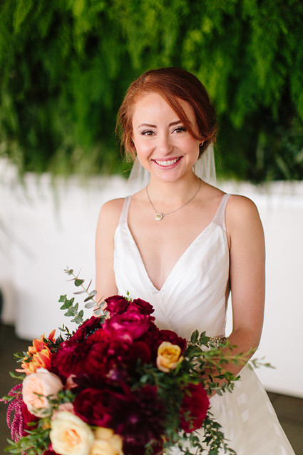 modern fall garden wedding