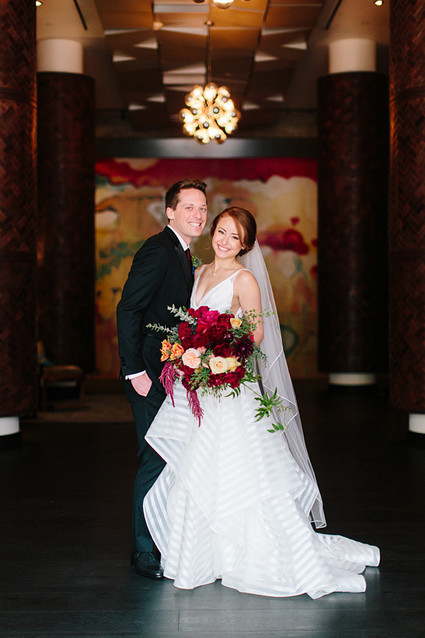 modern fall garden wedding