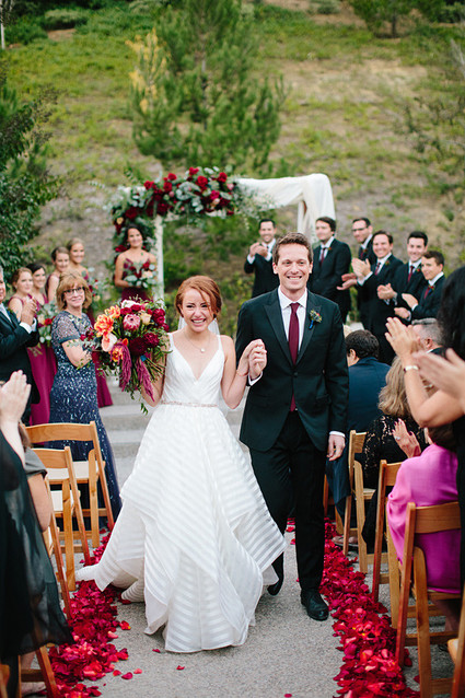 modern fall garden wedding