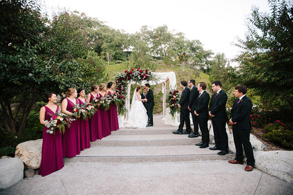 modern fall garden wedding