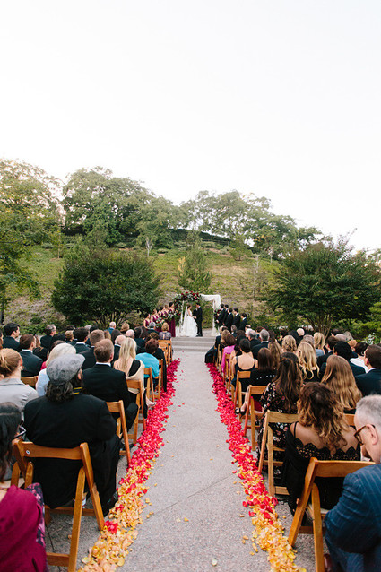 modern fall garden wedding