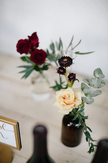 modern fall garden wedding