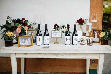 modern fall garden wedding