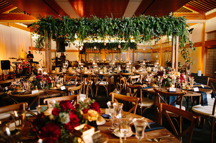 modern fall garden wedding