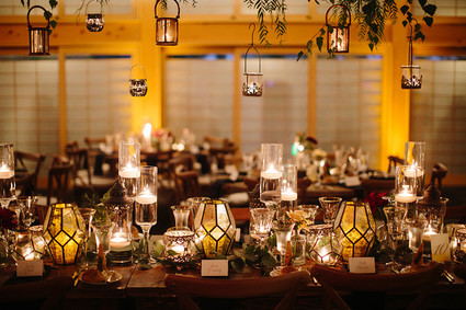 modern fall garden wedding