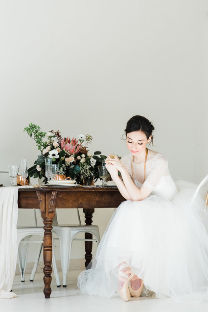 ballet and ribbon inspired wedding ideas for spring