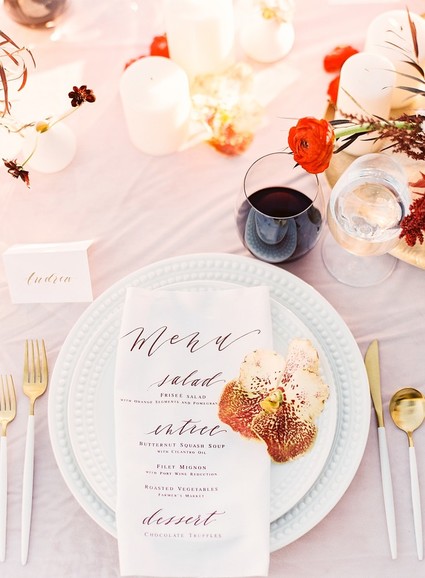Elegant Valentine's Day wedding ideas at Malibu Rocky Oaks Estate Inspiration