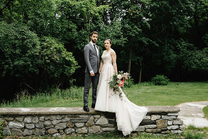 Romantic, industrial, floral wedding at Basilica Hudson in the Hudson Valley