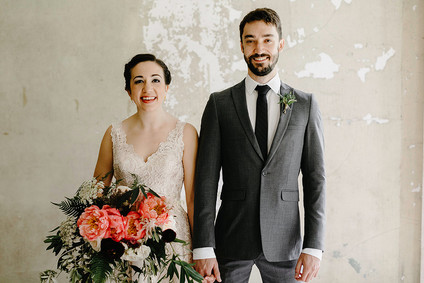 Romantic, industrial, floral wedding at Basilica Hudson in the Hudson Valley