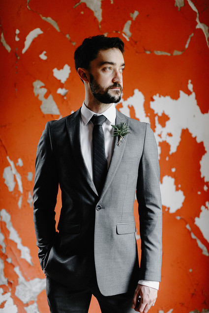 Romantic, industrial, floral wedding at Basilica Hudson in the Hudson Valley