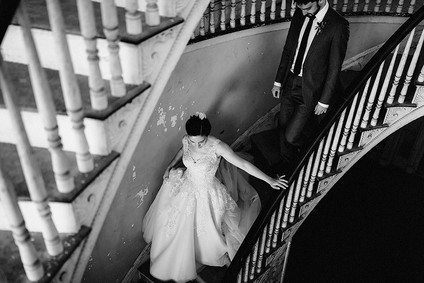 Romantic, industrial, floral wedding at Basilica Hudson in the Hudson Valley