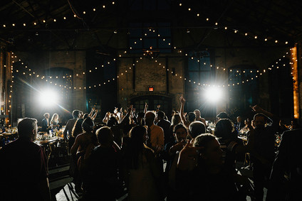 Romantic, industrial, floral wedding at Basilica Hudson in the Hudson Valley