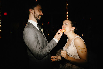 Romantic, industrial, floral wedding at Basilica Hudson in the Hudson Valley