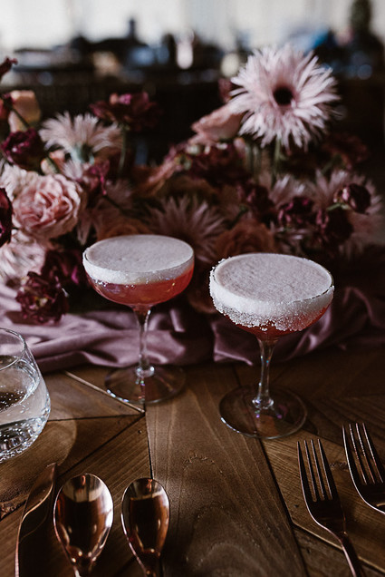 Moody mauve Valentine's Day and winter wedding ideas