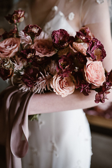 Moody mauve Valentine's Day and winter wedding ideas