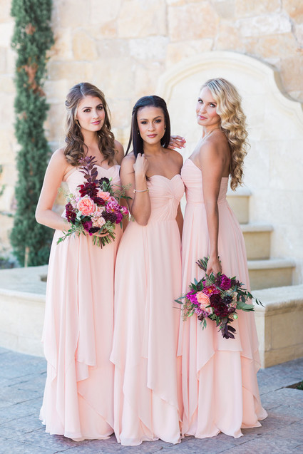 blush bridesmaid dresses