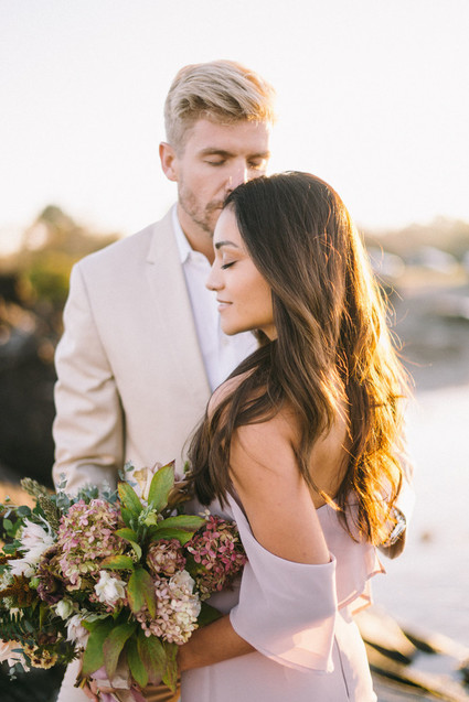 Maine engagement photos at Kettle Cove on Cape Elizabeth