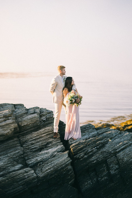 Maine engagement photos at Kettle Cove on Cape Elizabeth