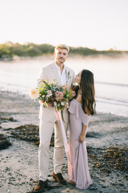 Maine engagement photos at Kettle Cove on Cape Elizabeth