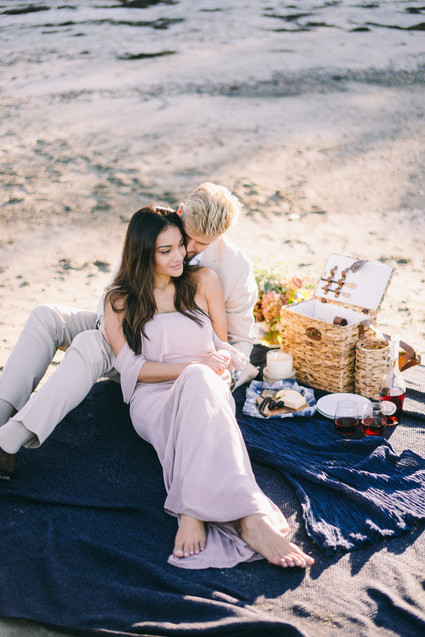 Maine engagement photos at Kettle Cove on Cape Elizabeth