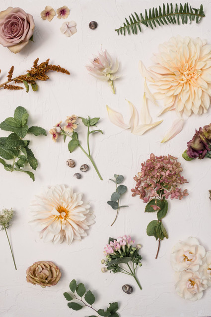Mixed florals from bridal bouquet