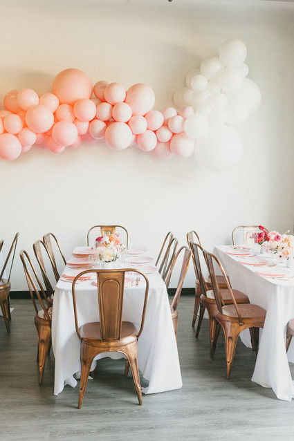Ombre pink first birthday party Inspiration
