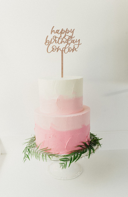 Ombre pink first birthday party