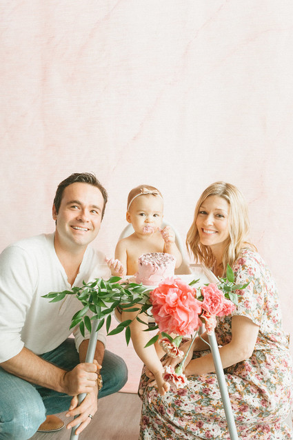 Ombre pink first birthday party