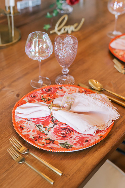 Floral place setting