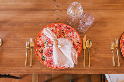 Floral place setting