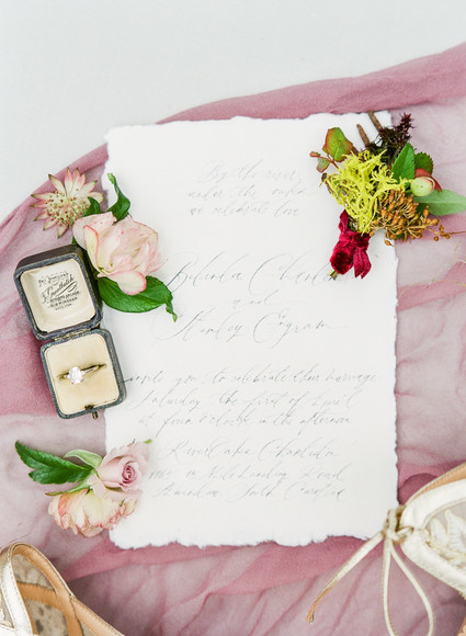 Elegant handwritten wedding invitations