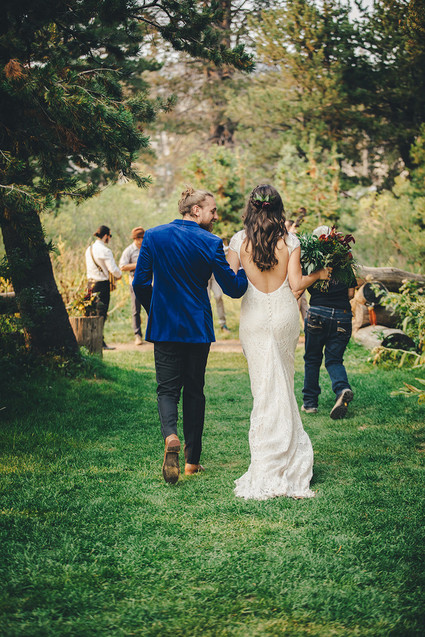 Sierra camp wedding at the Hideout in Kirkwood CA