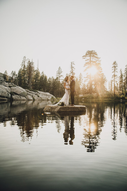 Sierra camp wedding at the Hideout in Kirkwood CA