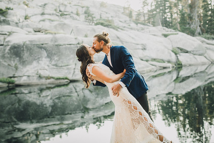 Sierra camp wedding at the Hideout in Kirkwood CA