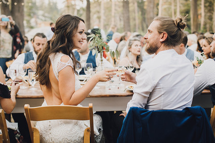 Sierra camp wedding at the Hideout in Kirkwood CA