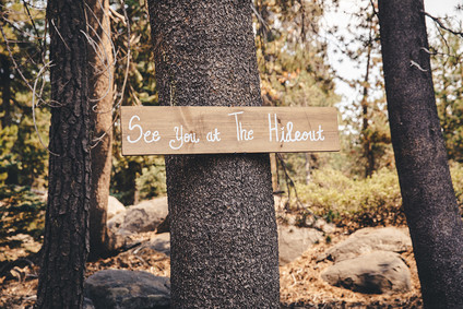 Sierra camp wedding at the Hideout in Kirkwood CA