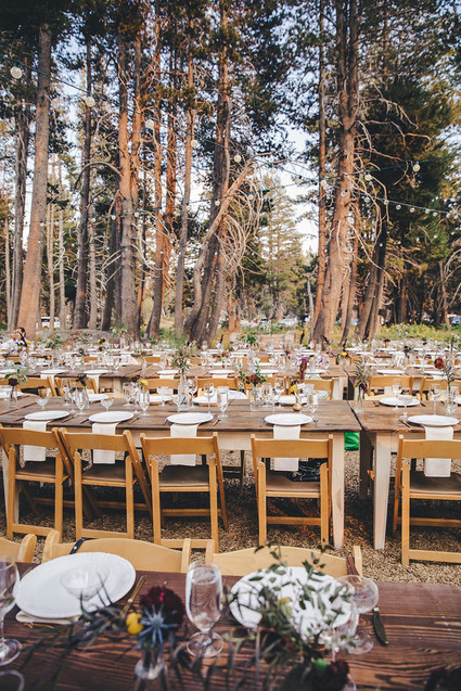 Sierra camp wedding at the Hideout in Kirkwood CA