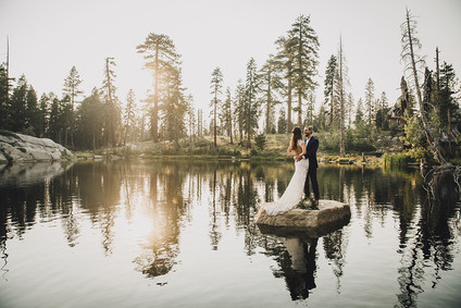 Sierra camp wedding at the Hideout in Kirkwood CA