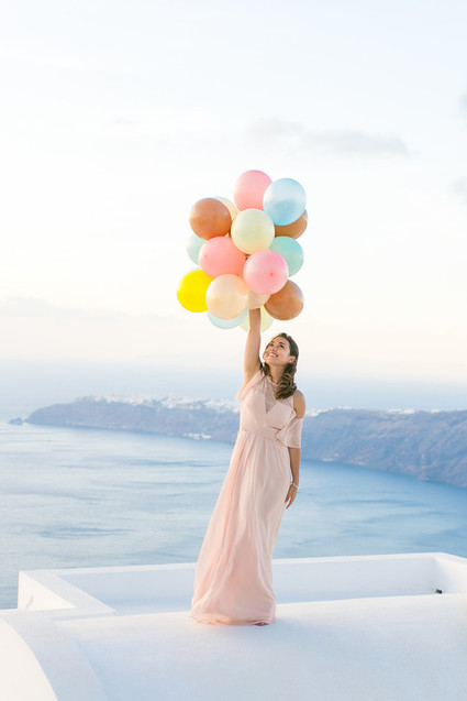 Santorini engagement shoot