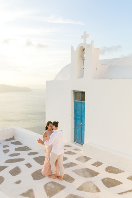 Santorini engagement shoot