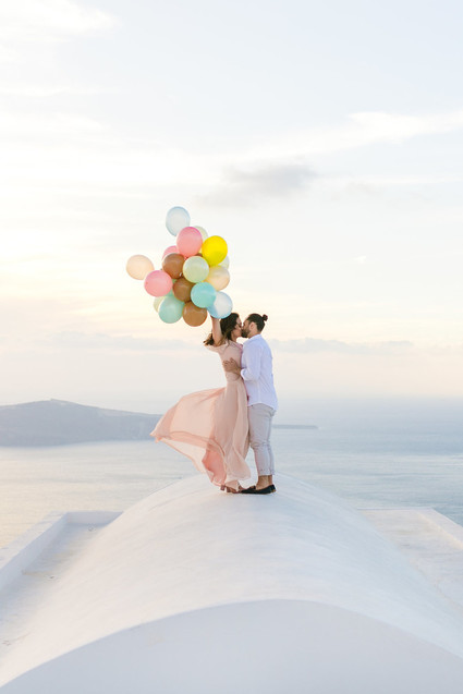Santorini engagement shoot