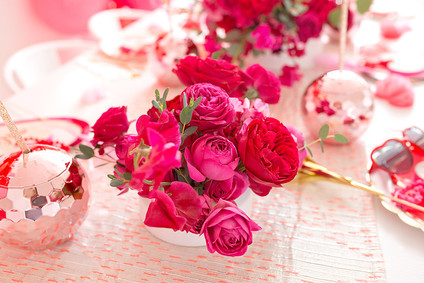 Pink and red floral Valentine's Day party Inspiration