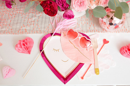 Pink and red floral Valentine's Day party Inspiration