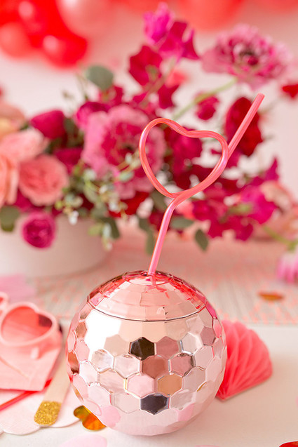 Pink and red floral Valentine's Day party Inspiration