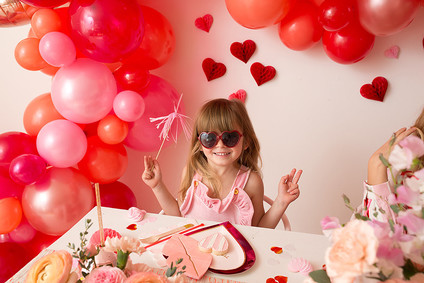 Pink and red floral Valentine's Day party