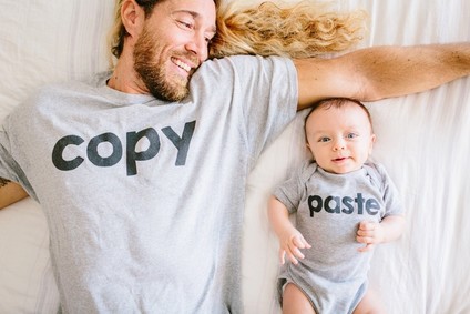 Father son newborn photos